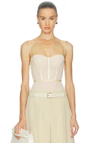 Zimmermann Dot Bodysuit in Cream from Revolve.com | Revolve Clothing (Global)