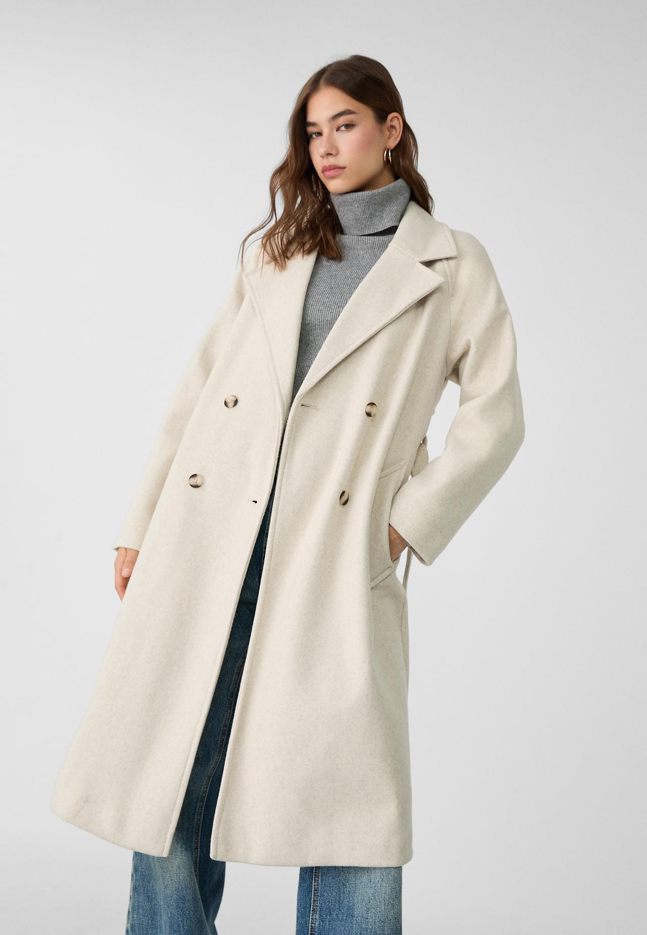 Soft-touch trench coat | Stradivarius (UK)