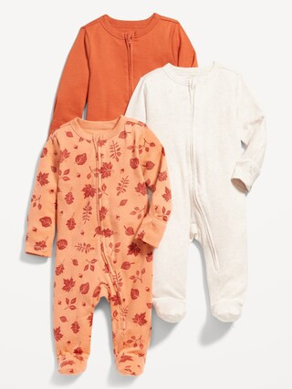 Unisex 1-Way-Zip Sleep & Play One-Piece 3-Pack for Baby | Old Navy (CA)