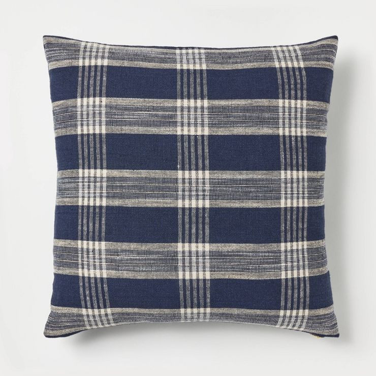 Woven Plaid Square Throw Pillow with Zipper Pull - Threshold™ designed with Studio McGee | Target
