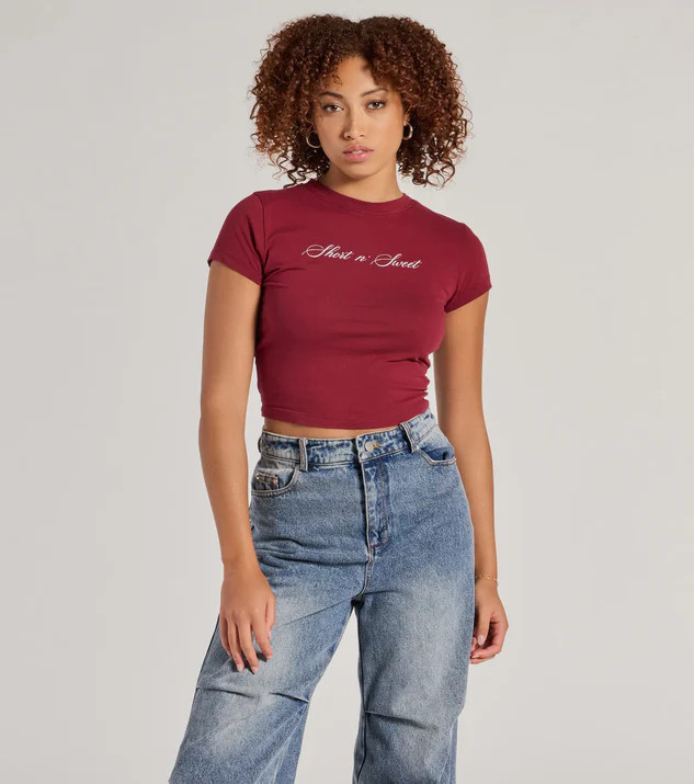 Short n' Sweet Cropped Graphic Tee | Windsor Stores