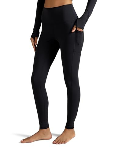 Colorfulkoala Women's High Waisted 28" Inseam Leggings Full Length Workout Yoga Pants with Pockets (M, Black) | Amazon (US)