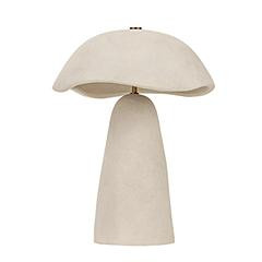 Troy Lighting Soloma 20 3/4" Mushroom Shade White Ceramic Table Lamp | Lamps Plus