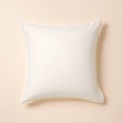 26"x26" Solid Euro Square Throw Pillow Sour Cream - Hearth & Hand™ with Magnolia | Target