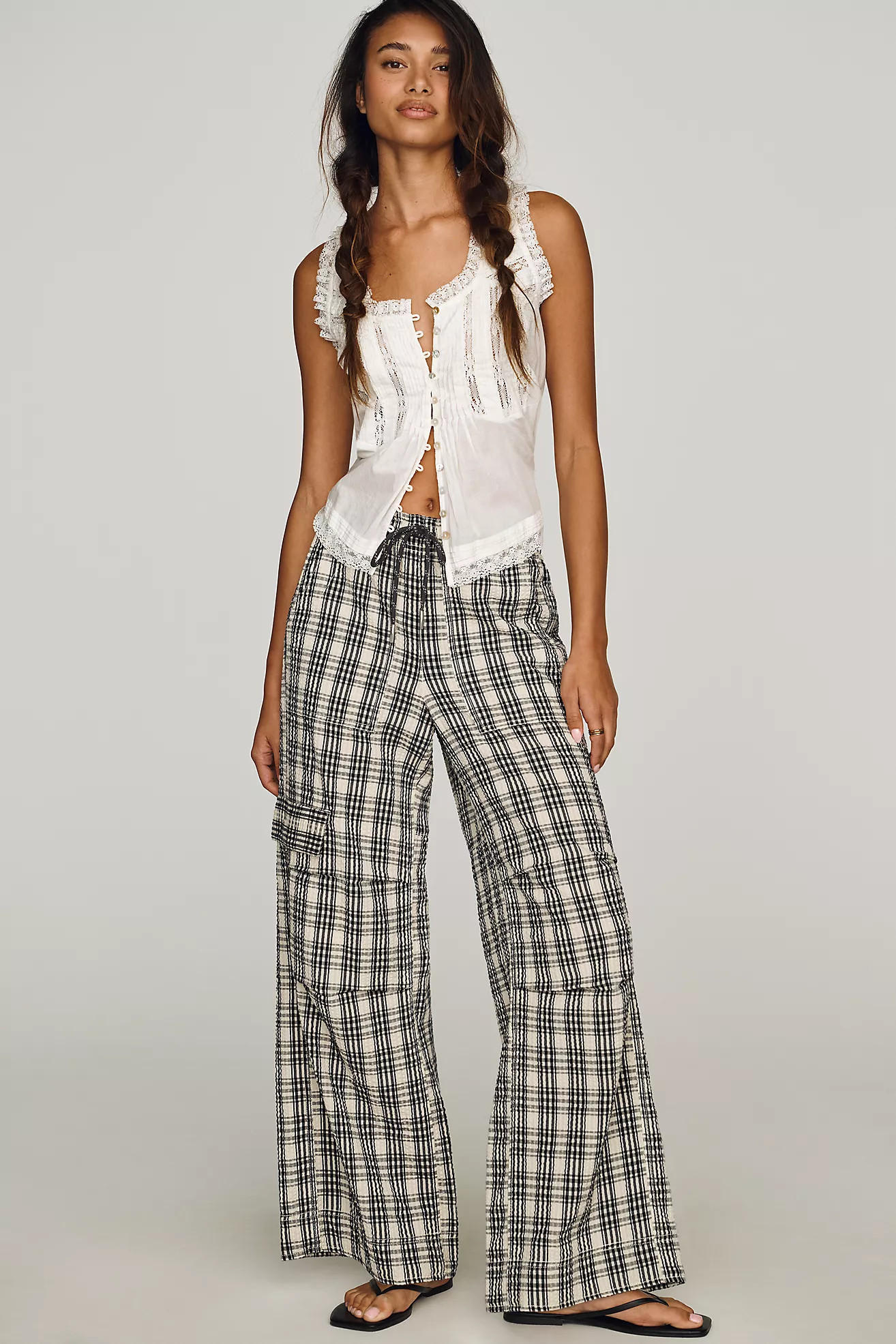 Pilcro Textured Cotton Cargo Pants | Anthropologie (US)