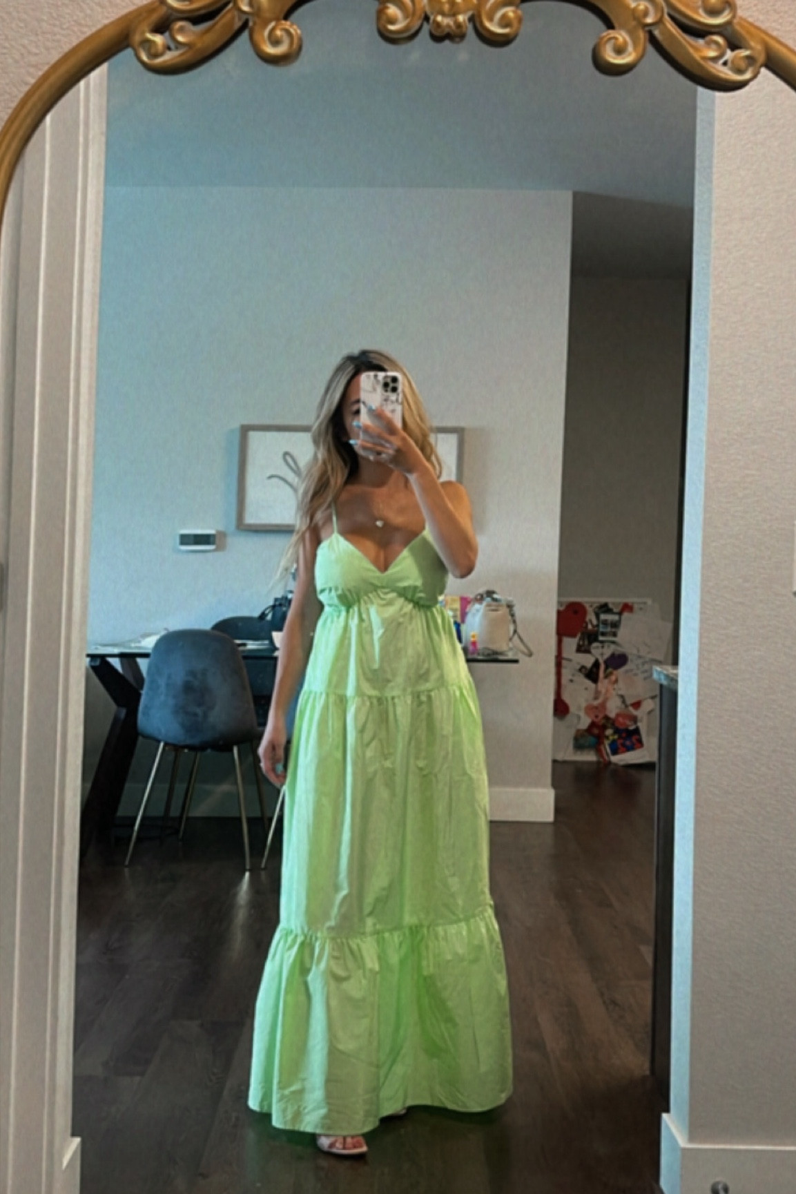 Lime green maxi sundress bump friendly 

#LTKFindsUnder50 #LTKParties #LTKSaleAlert