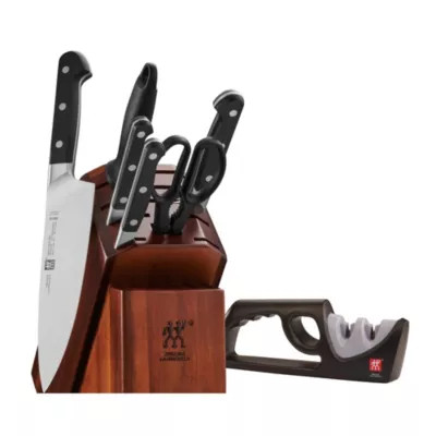 Zwilling J.A. Henckels Pro 7pc Knife Block Set w/ Bonus Sharpener | Belk