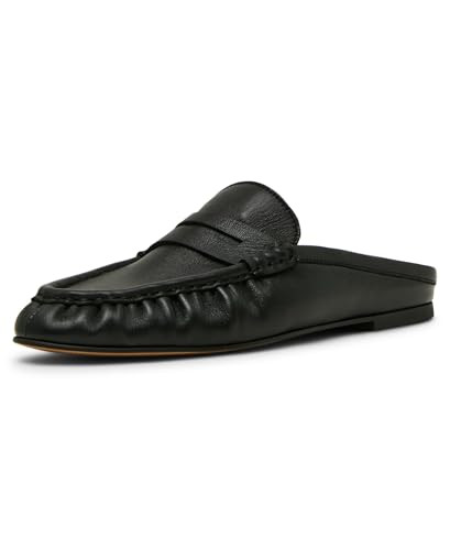 Steve Madden Women's Rafe Loafer, Black Leather, 9.5 | Amazon (US)