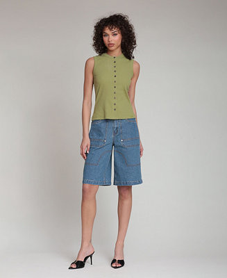 Women's Button-Front Tank Top | Macy's