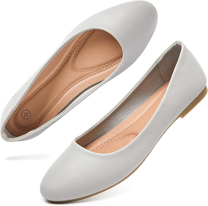 Hash Bubbie Women's Flats Shoes Ballet Flats Dress Shoes Comfortable PU Leather Slip on Shoes for... | Amazon (US)