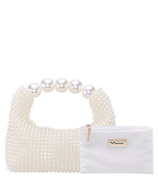 Nina Large Beaded Handle Hobo Bag - Macy's | Macy's