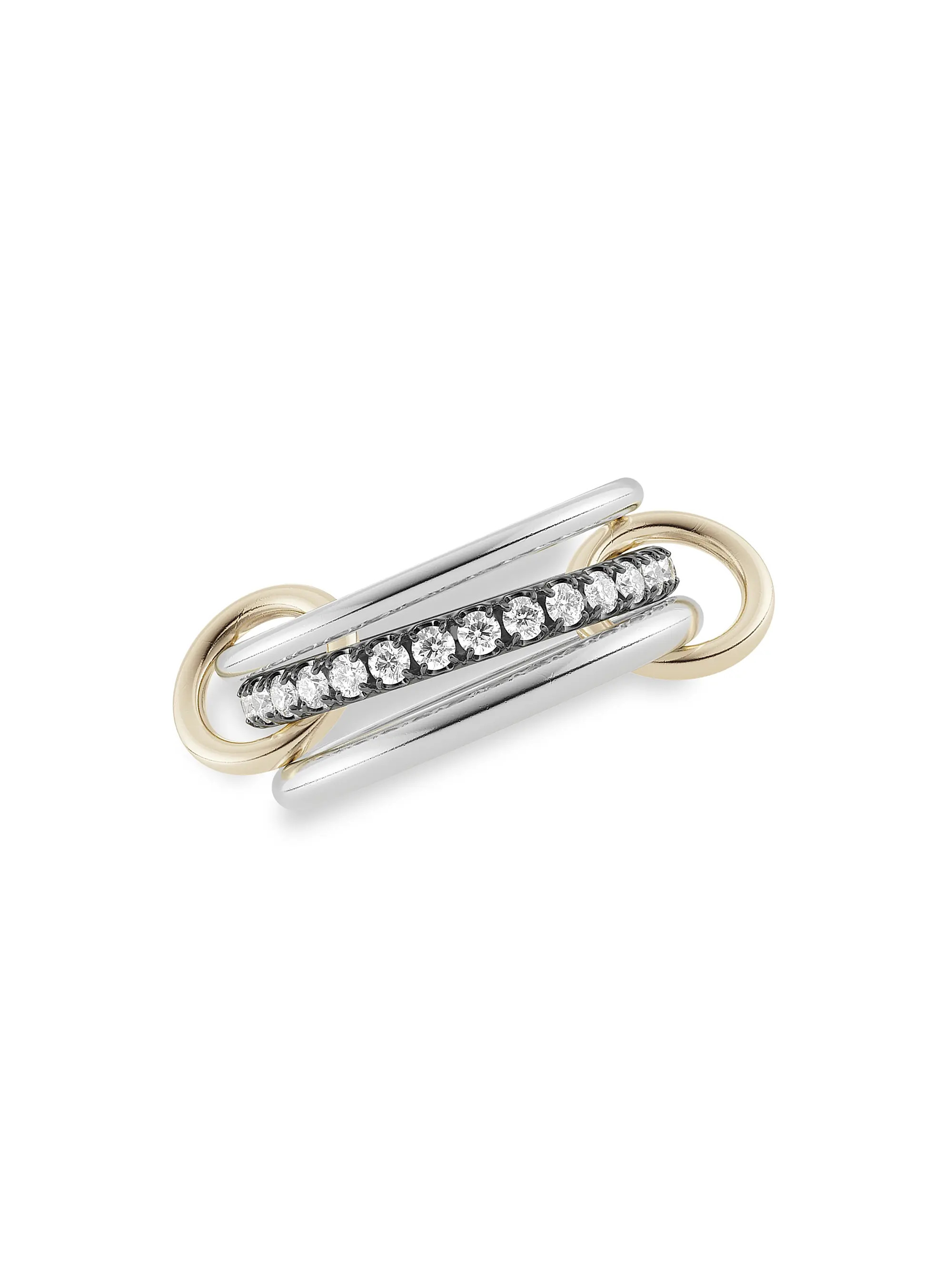 Galaxy Petunia Sterling Silver, 18K Yellow Gold, & Diamond Ring | Saks Fifth Avenue