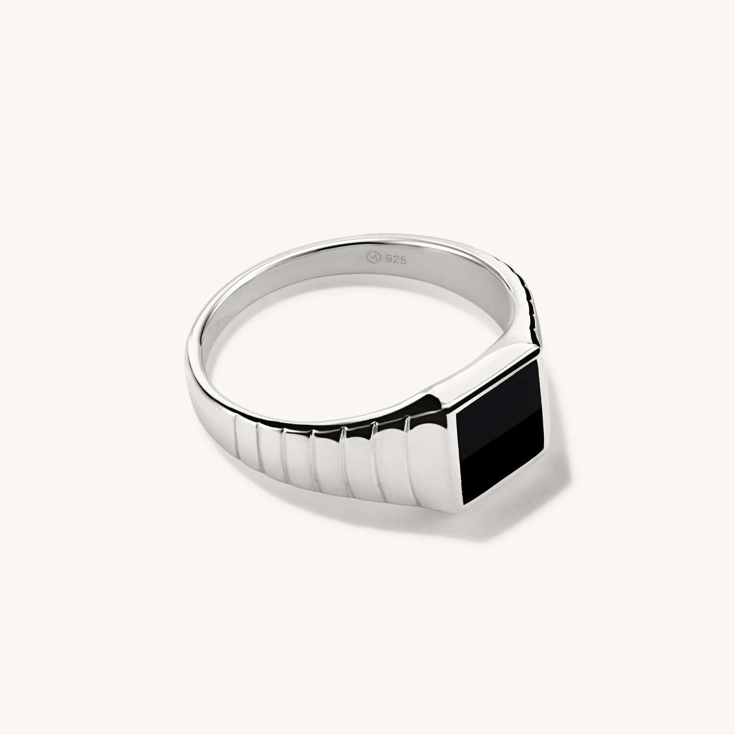 Black Onyx Square Signet Ring | Mejuri (Global)