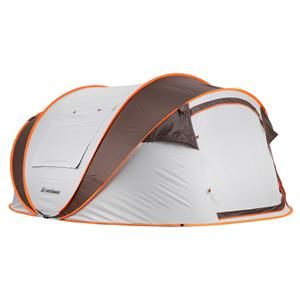 Echosmile White And Brown Pop Up Tent For 5-8 People | Cymax