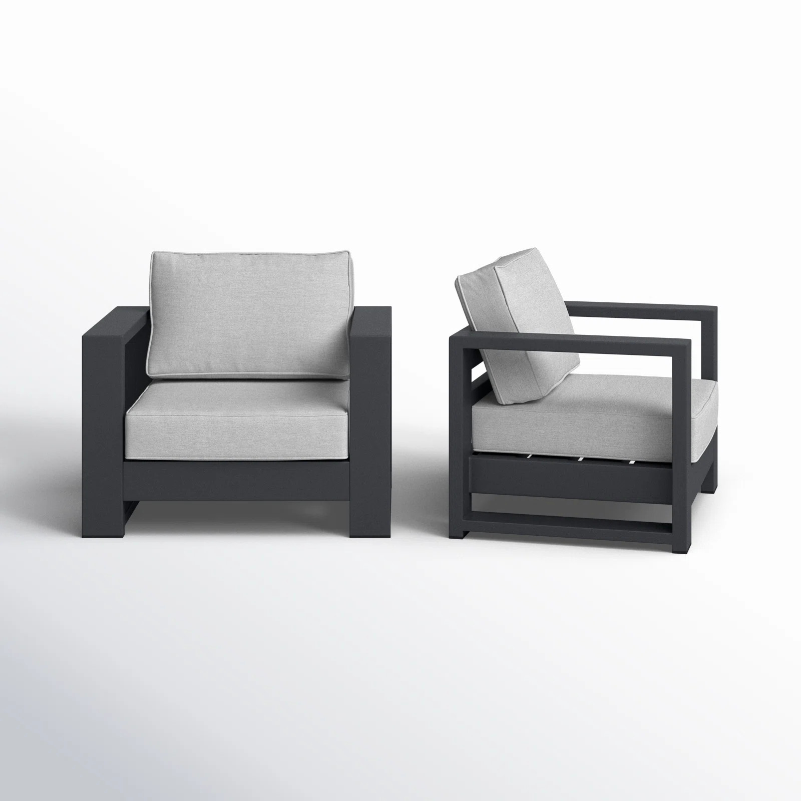 Hoyt 37.40” Outdoor Aluminum Armchair Set (Set of 2) | Wayfair North America