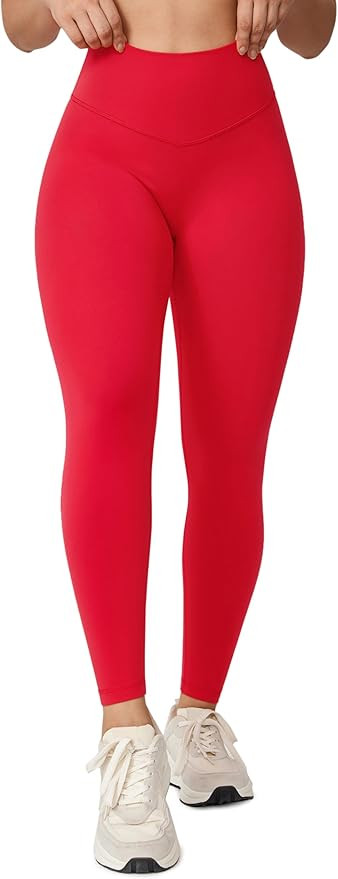 Hugcurve No Front Seam High Waisted Workout Leggings for Women Buttery Soft Yoga Pants Gym Athlet... | Amazon (US)