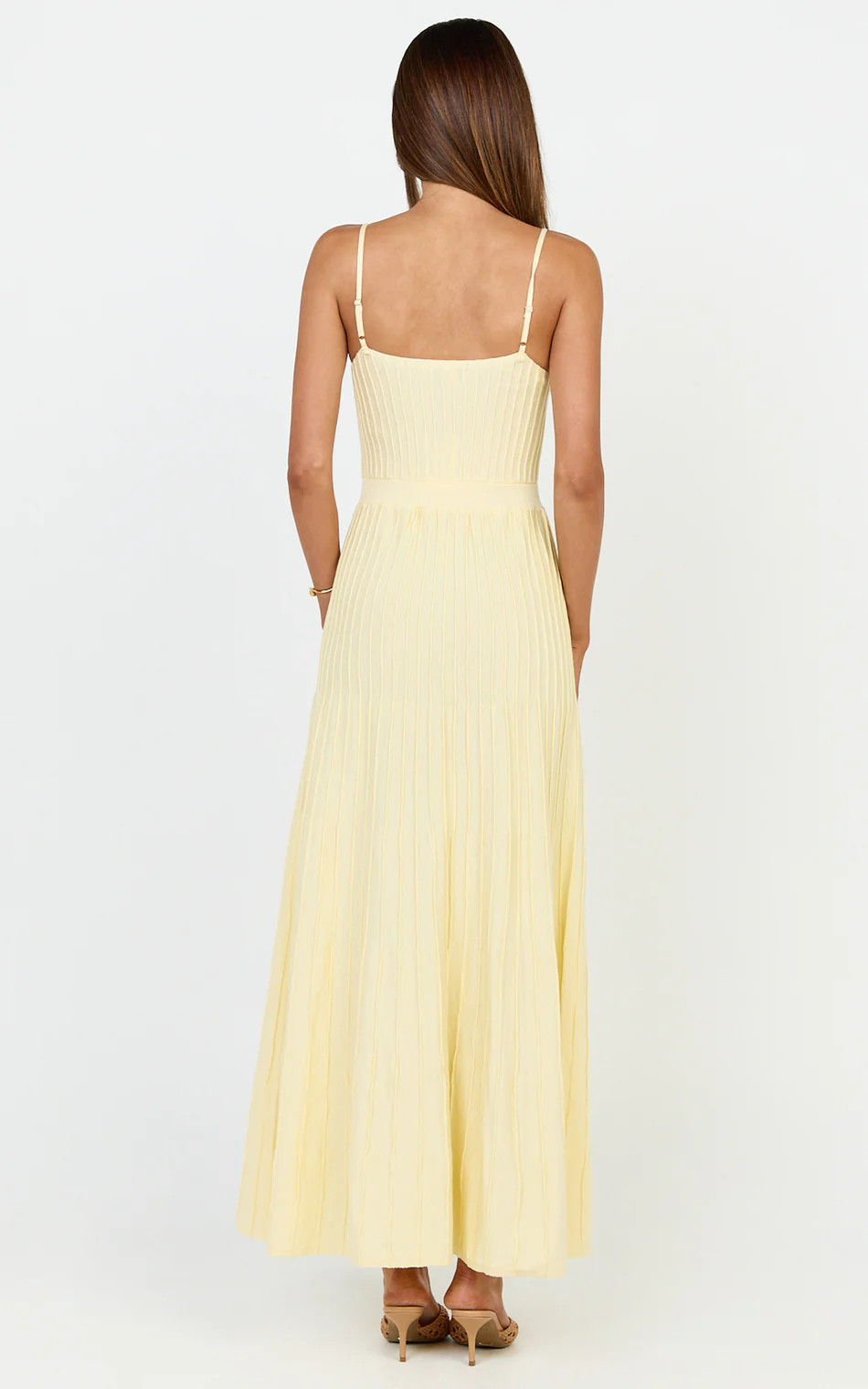 Panelled Knit Dress in Butter Yellow | Showpo (ANZ)