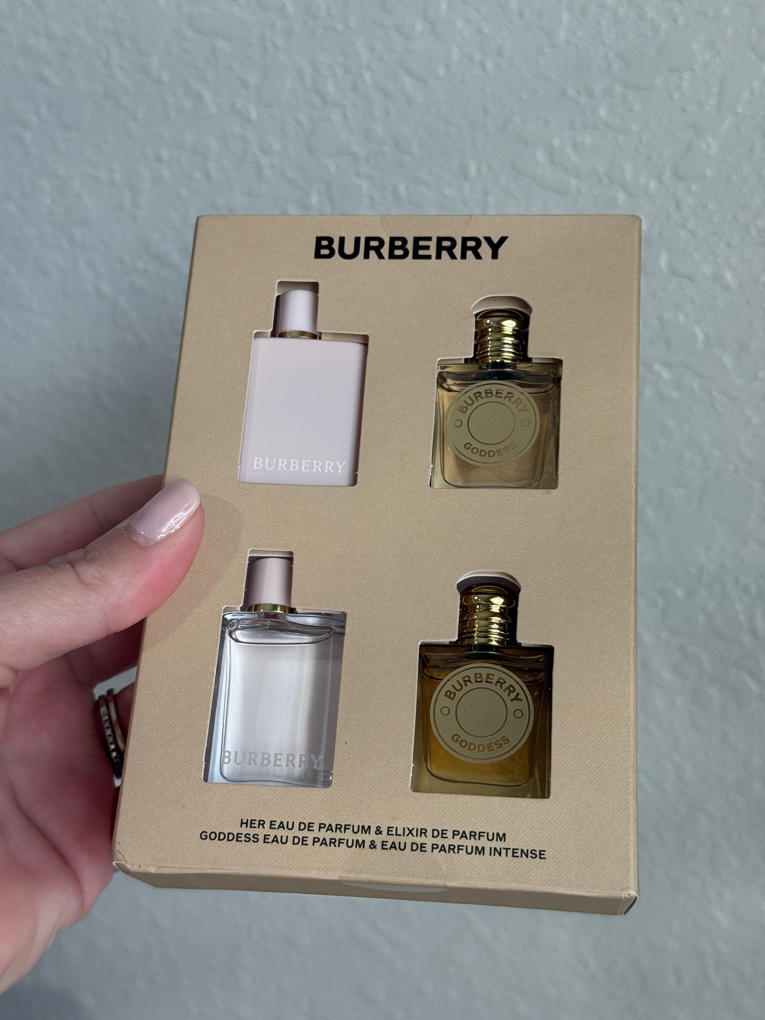 Her & Burberry Goddes 4-piece mini holiday gift set at Ulta perfume  

#LTKCyberWeek #LTKBeauty #LTKGiftGuide