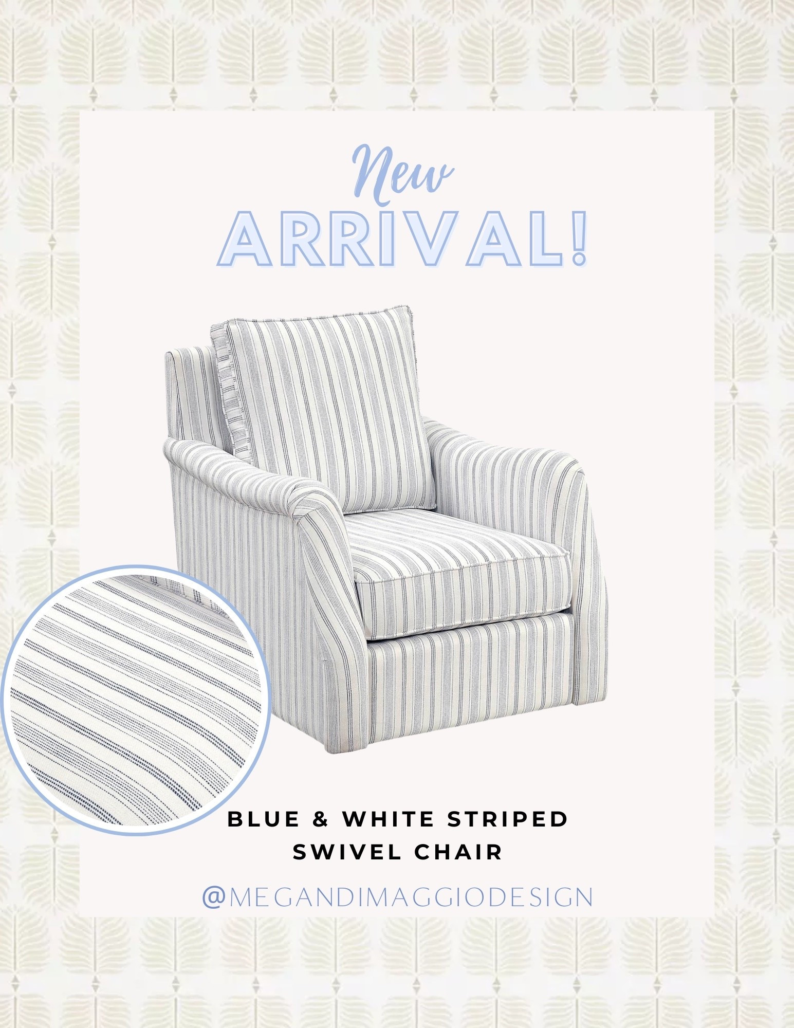 Looove the look of this blue & white striped swivel chair!! 😍

#LTKHome