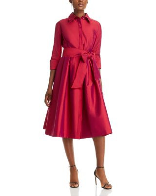 Teri Jon by Rickie Freeman Taffeta Shirt Dress  | Bloomingdale's Women | Bloomingdale's (US)