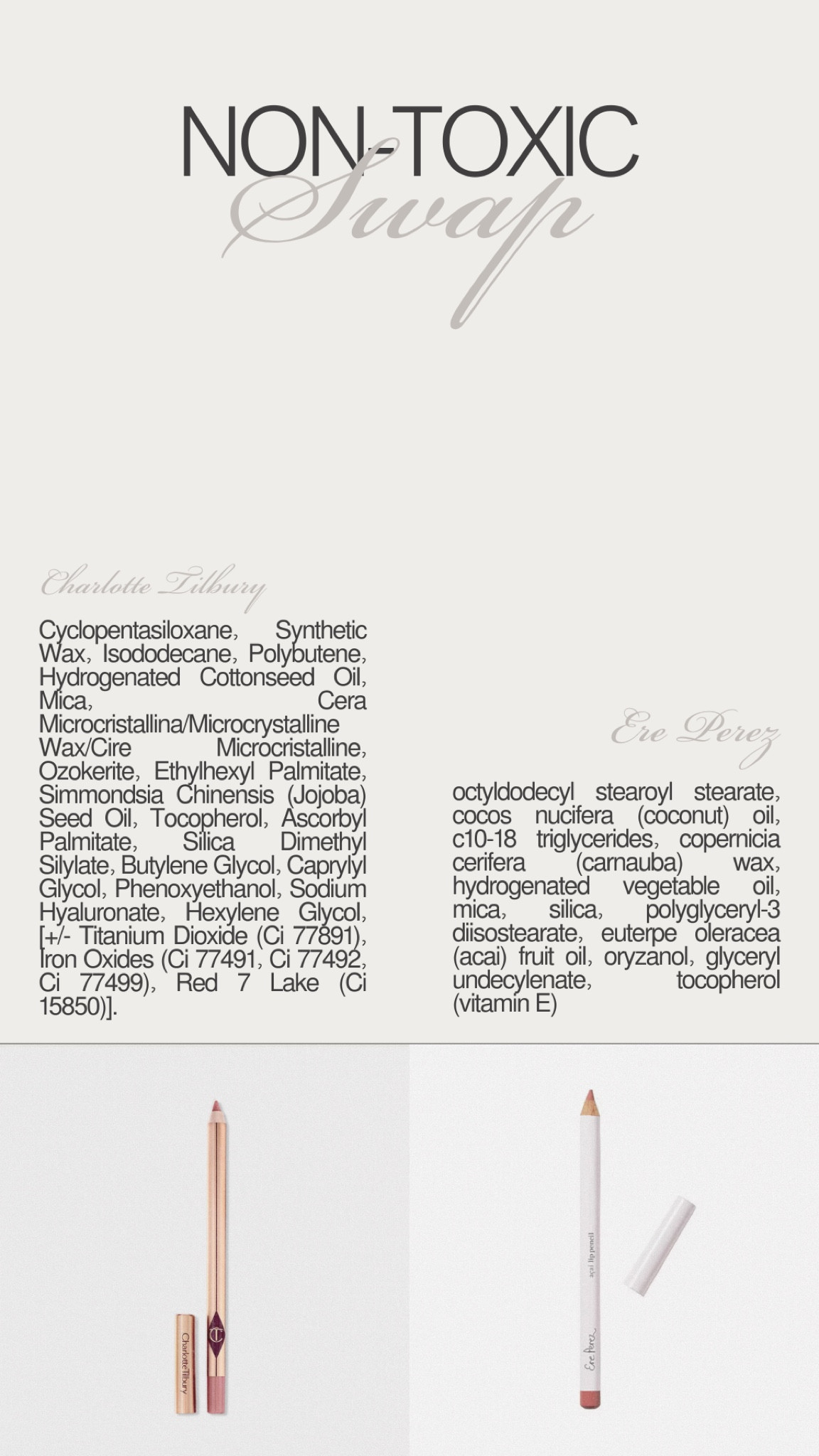 Non-toxic lip liner swap! 

Just got the ere perez lip liner in and it is perfection and even better- not endocrine disrupting, no lake dyes, and LOW hazard on EWG! 

#LTKBeauty #LTKHoliday