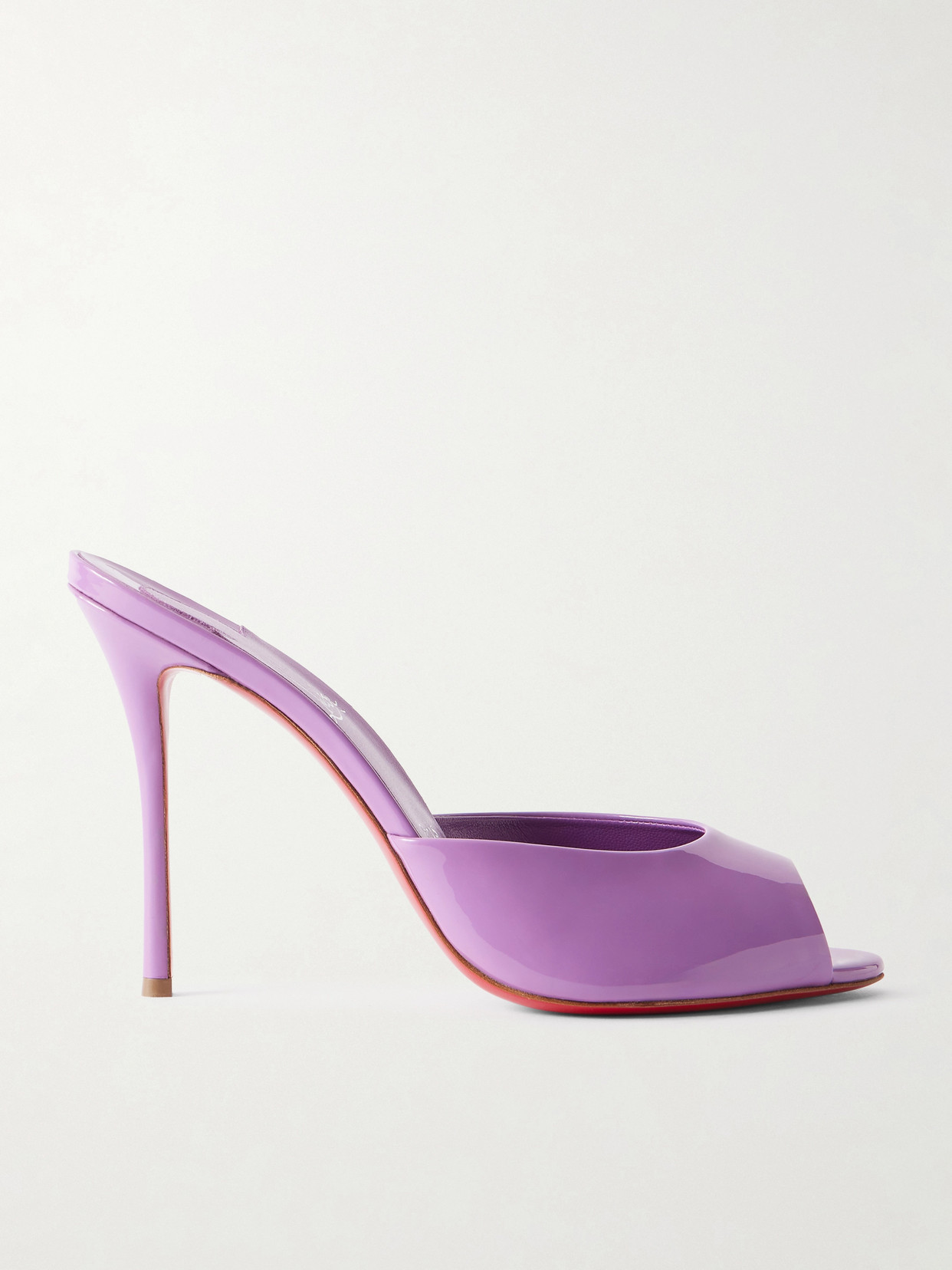 Christian Louboutin - Me Dolly 100 Patent Leather Mules - Purple | NET-A-PORTER (US)