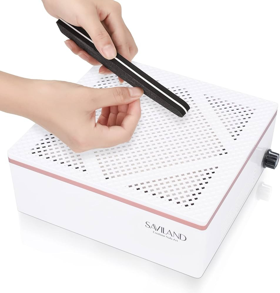 Saviland Nail Dust Collector Machine with Reusable Filter, Powerful 60W Nail Vacuum Cleaner Fan E... | Amazon (US)