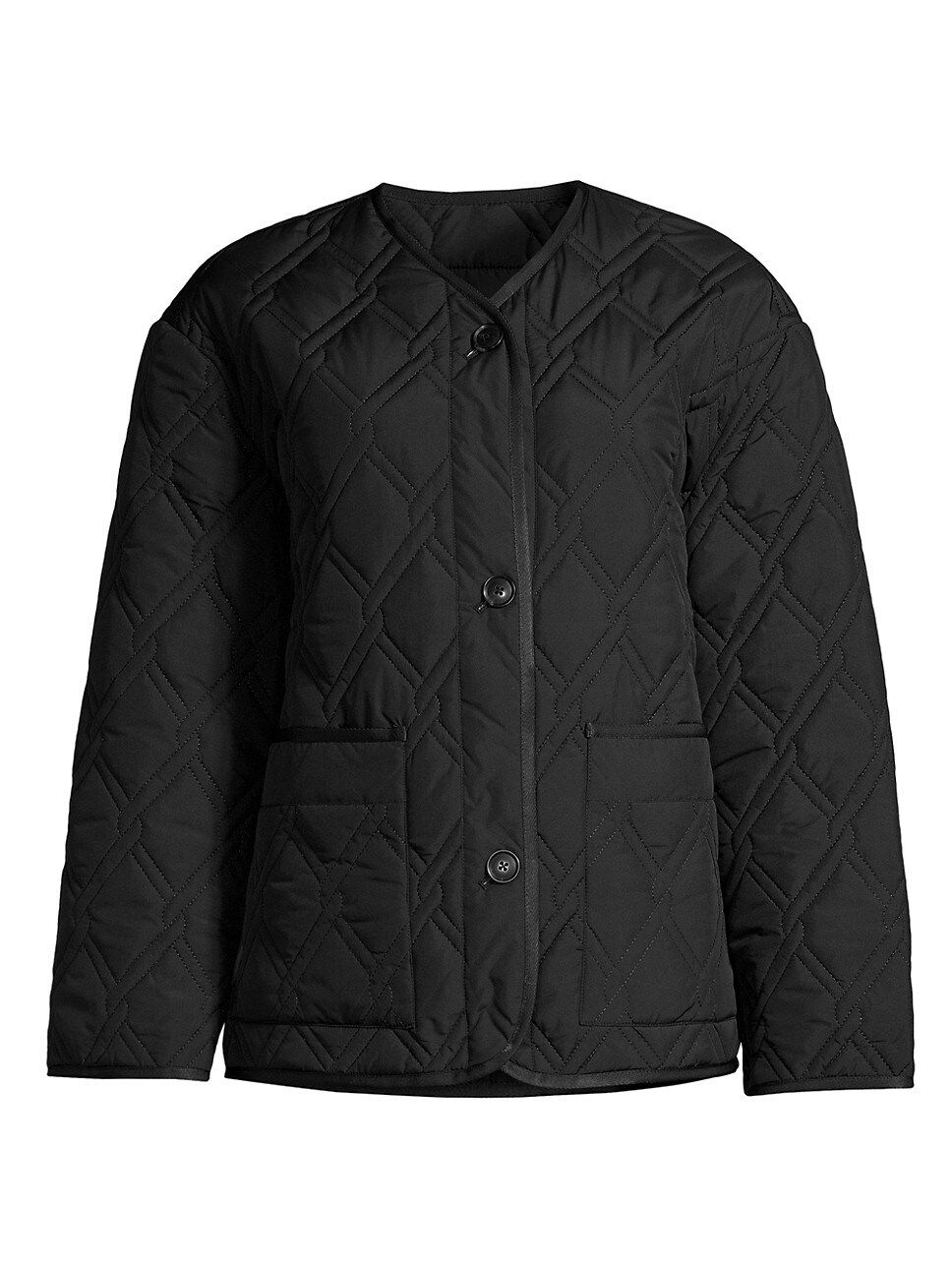 Quilted Collarless Short Coat | Saks Fifth Avenue