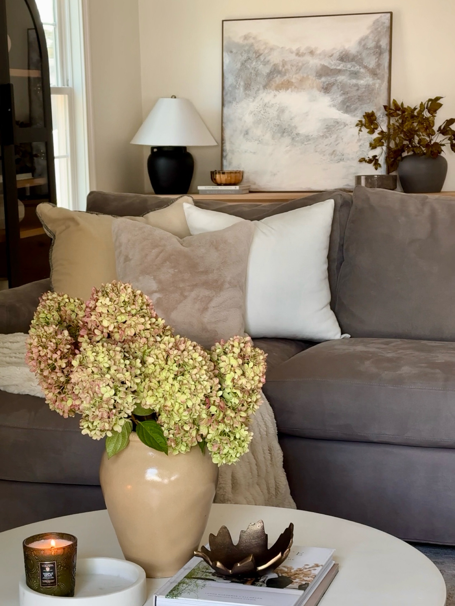 Living room views…
Loving my new pottery barn brass leaf dish 

#LTKFallSale #LTKHome #LTKSeasonal