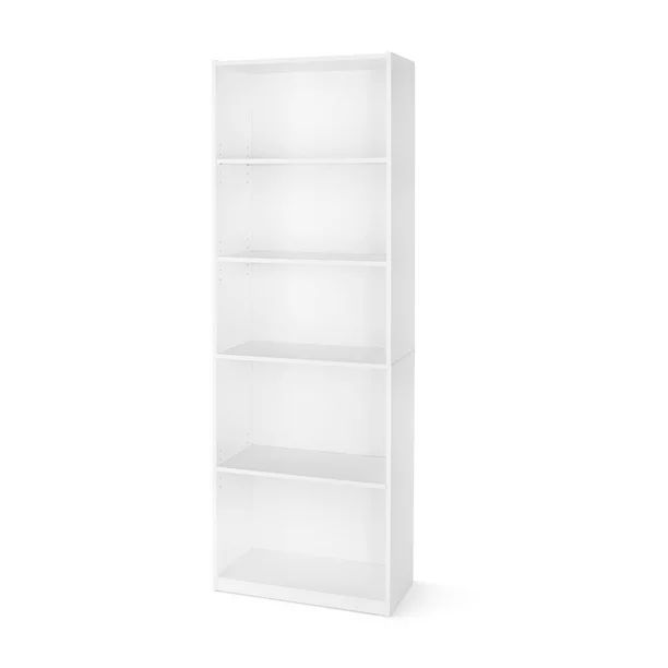 Mainstays 71" 5 Shelf Bookcase, White With 3 Adjustable Shelves - Walmart.com | Walmart (US)