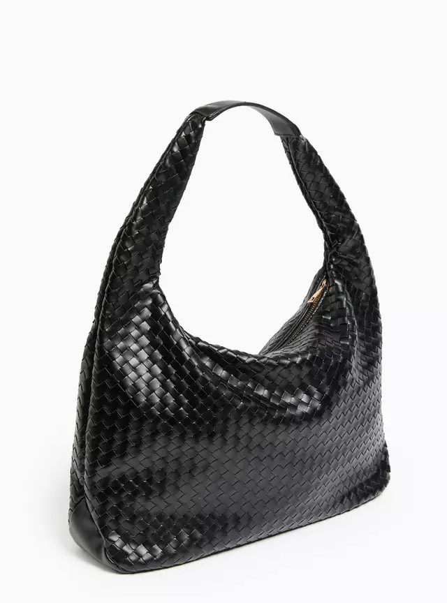 Buy Black Weave-Detail Slouch Bag  One Size | Bags | Tu | Tu Clothing