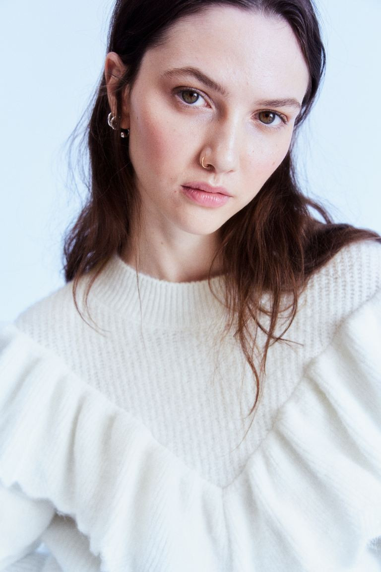 Frill-trimmed jumper | H&M (UK, MY, IN, SG, PH, TW, HK)