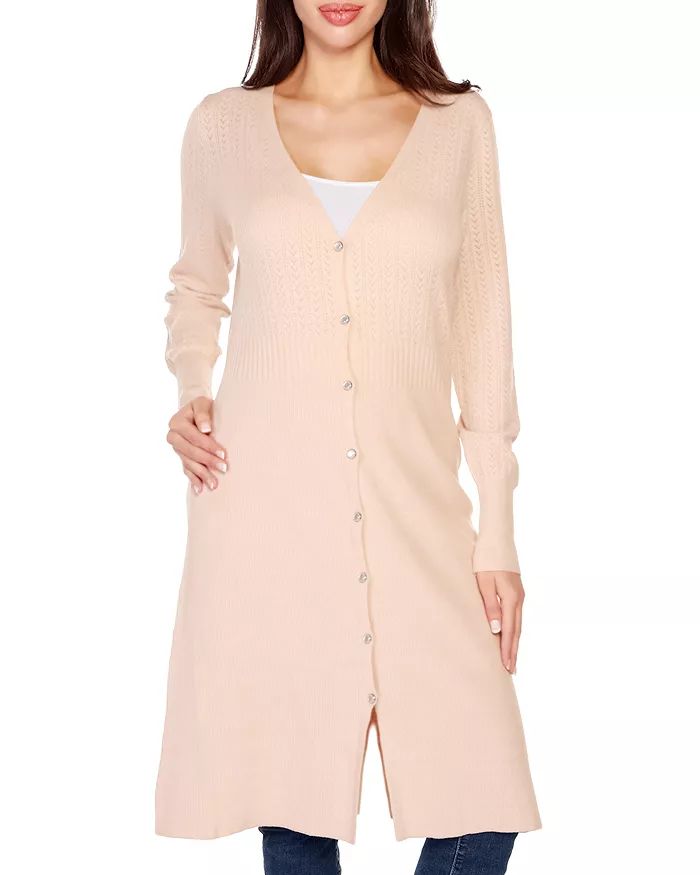 V-Neck Button-Front Duster Cardigan | Bloomingdale's (US)