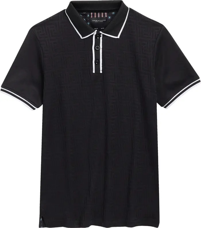 DENIM AND FLOWER Kids' Tipped Cotton Knit Polo | Nordstromrack | Nordstrom Rack