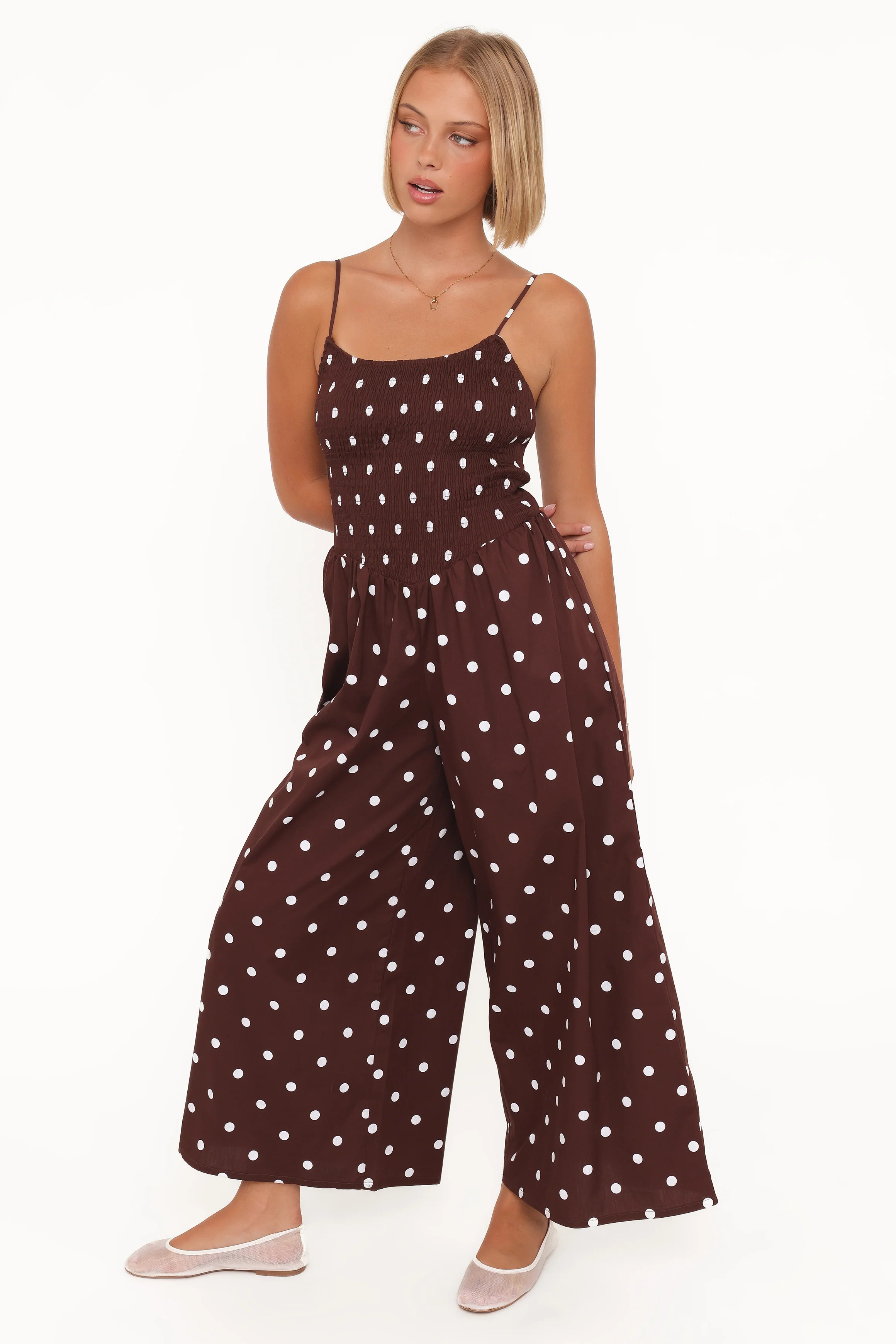 Paloma Jumpsuit - Chocolate Polka Dot | Petal & Pup (US)