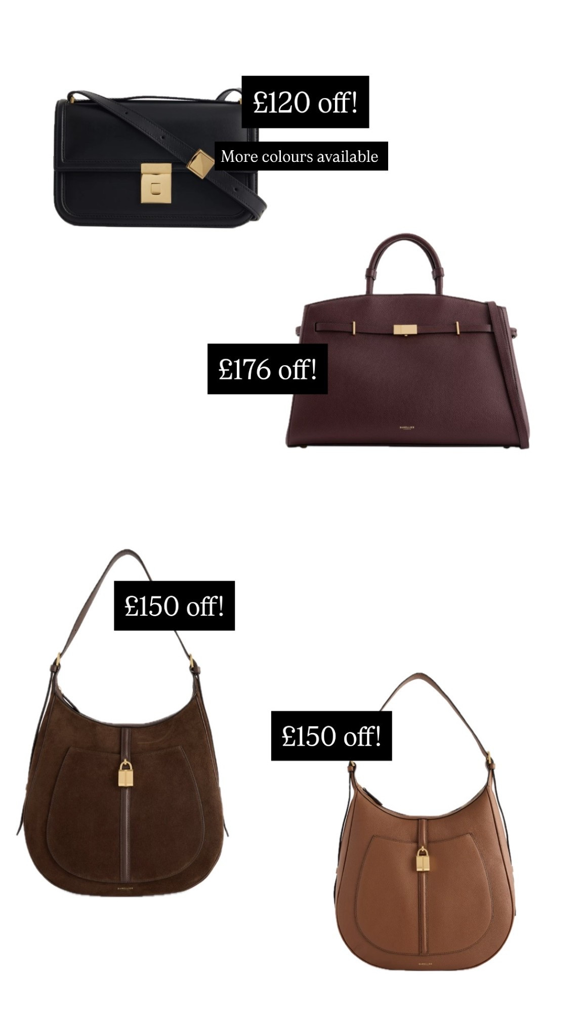 Up to £176 off  Demellier Bags
This is your sign to grab the It-girl mini bag while it’s still in stock.

You must be a Key Holder to access the discount, but it’s free to sign up and takes seconds.