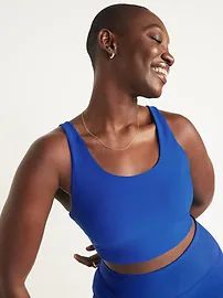 Light Support PowerSoft Adjustable Longline Sports Bra for Women | Old Navy (US)