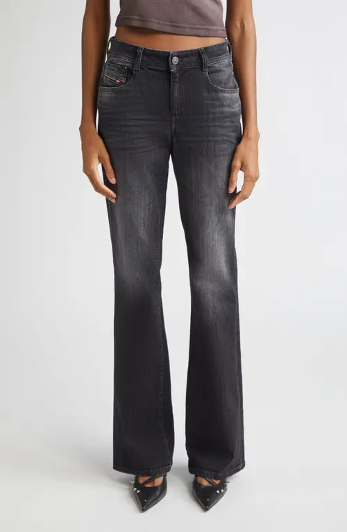 DIESEL® 1969 D-Ebbey Low Rise Bootcut Jeans in Black Denim at Nordstrom, Size 30 | Nordstrom