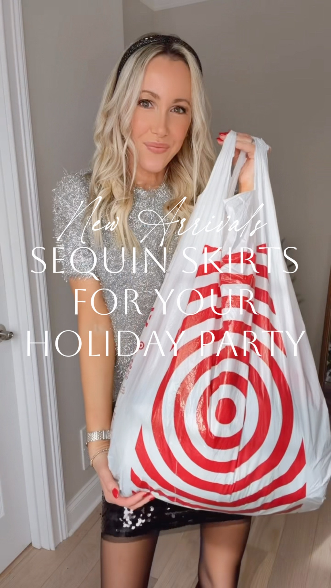 Sequin skirts for your holiday party // brand new at Target!🎄✨How cute and festive are these new arrivals from Target for the holidays?! So festive and fun! This green sequin midi skirt is a 10/10! Looks $$$, but is affordable! So versatile, too! Love the illusion, the side slit, and the elastic waist! I love it with this cream “joy” sweater and this black velour blazer! The pop of red with the heels is screaming holiday for me! Perfect for Christmas and NYE!🪩 You can’t go wrong with a sequin moment this time of year! I’m 5’7” and I grabbed my true size xs in the skirt, small in the blazer, and medium in the joy sweater. Which Target outfit for the holidays is your fave?👇🏻


#LTKFindsUnder50 #LTKFindsUnder100 #LTKHoliday