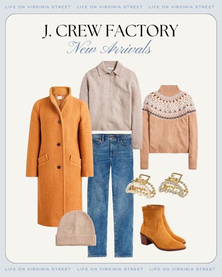 The cutest fall outfit arrivals from J Crew Factory that will transition perfectly into winter outfits! Includes this long winter coat, cozy sweaters, fair isle turtleneck, cute hair clips, camel ankle boots, and a winter hat. And they’re all on sale!
.
#ltkfindsunder50 #ltkfindsunder100 #ltksalealert #ltkseasonal #ltkholiday #ltkcyberweek #ltkover40 #ltkmidsize #ltkstyletip #ltkshoecrush #ltkworkwear

#LTKfindsunder50 #LTKSeasonal #LTKsalealert