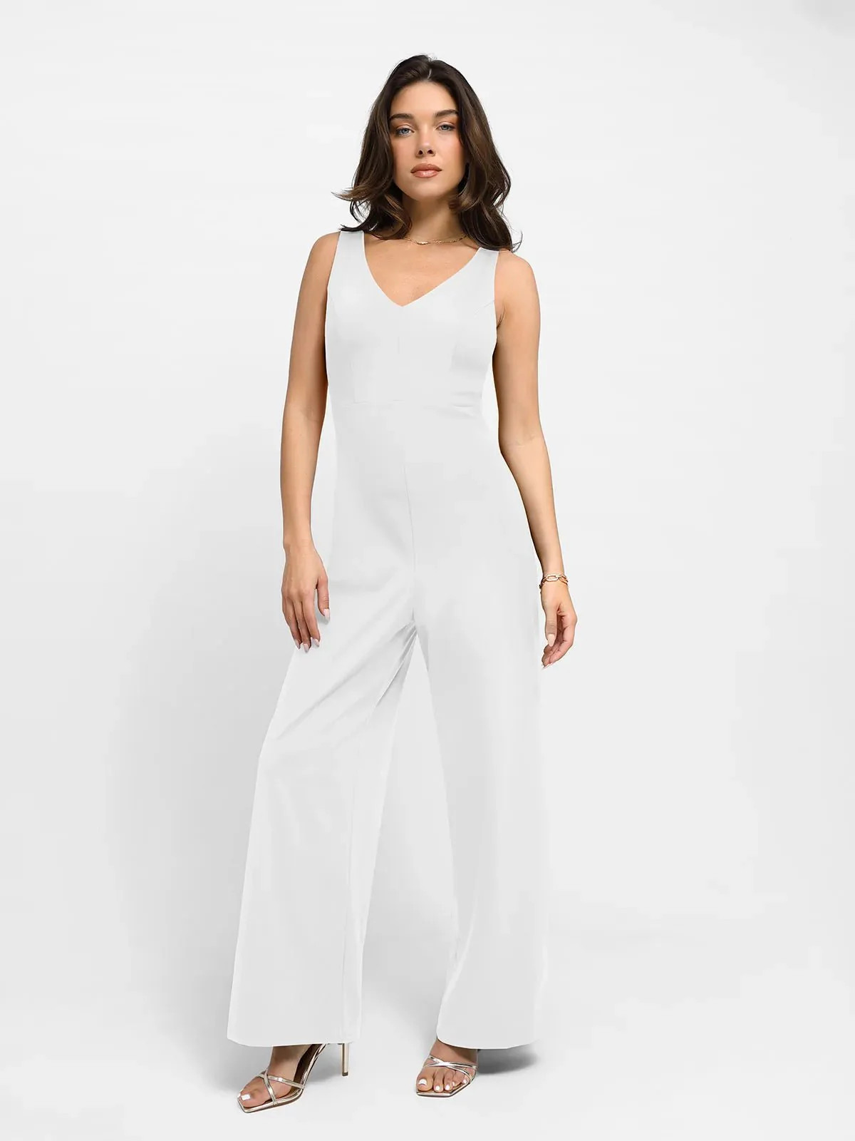 Shapewear Slimming Wide-Leg Jumpsuit | Popilush