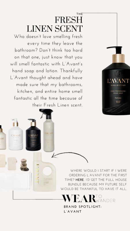 I can’t gate keep a good house cleaning product anymore than I can my favorite pair of denim shorts. I’ve been using L’Avant for about a year now and it makes my house smell good and look good. They’ve created amazing luxury products that are plant based, most a refillable, and that smell incredible! 

#LTKGiftGuide #LTKhome #LTKfindsunder50