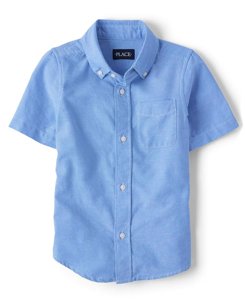 The Children'S Place Boys Short Sleeve Oxford Shirt | Amazon (US)