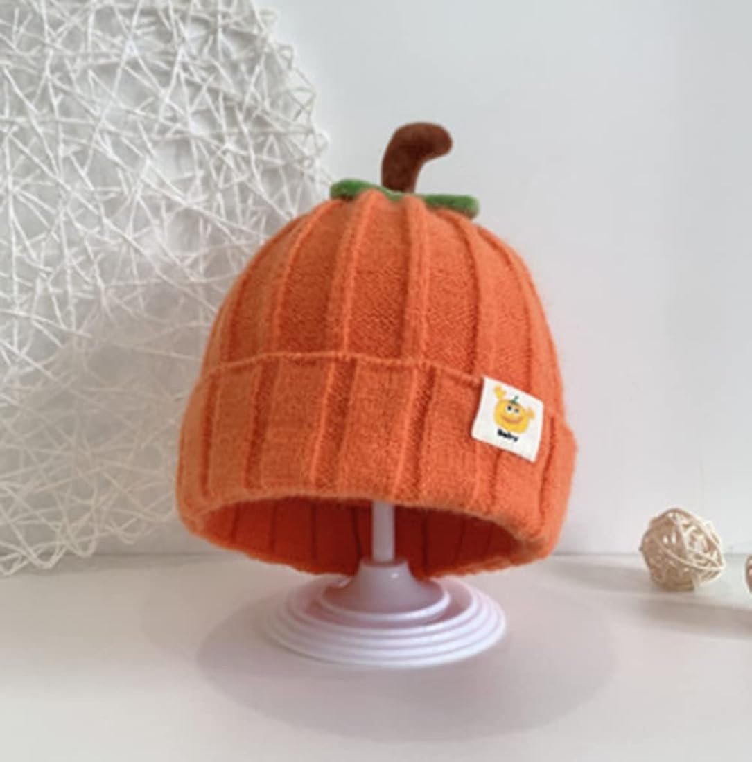 Winter Thick Knitted Beanie Hat for Infant Kids Toddler Boys Girls Soft Warm Cute Christmas Pumpkin  | Amazon (US)
