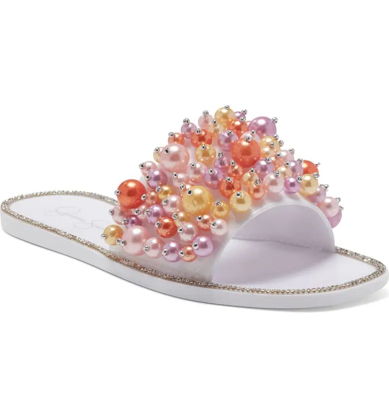 Kassime Crystal Embellished Jelly Slide Sandal | Nordstrom