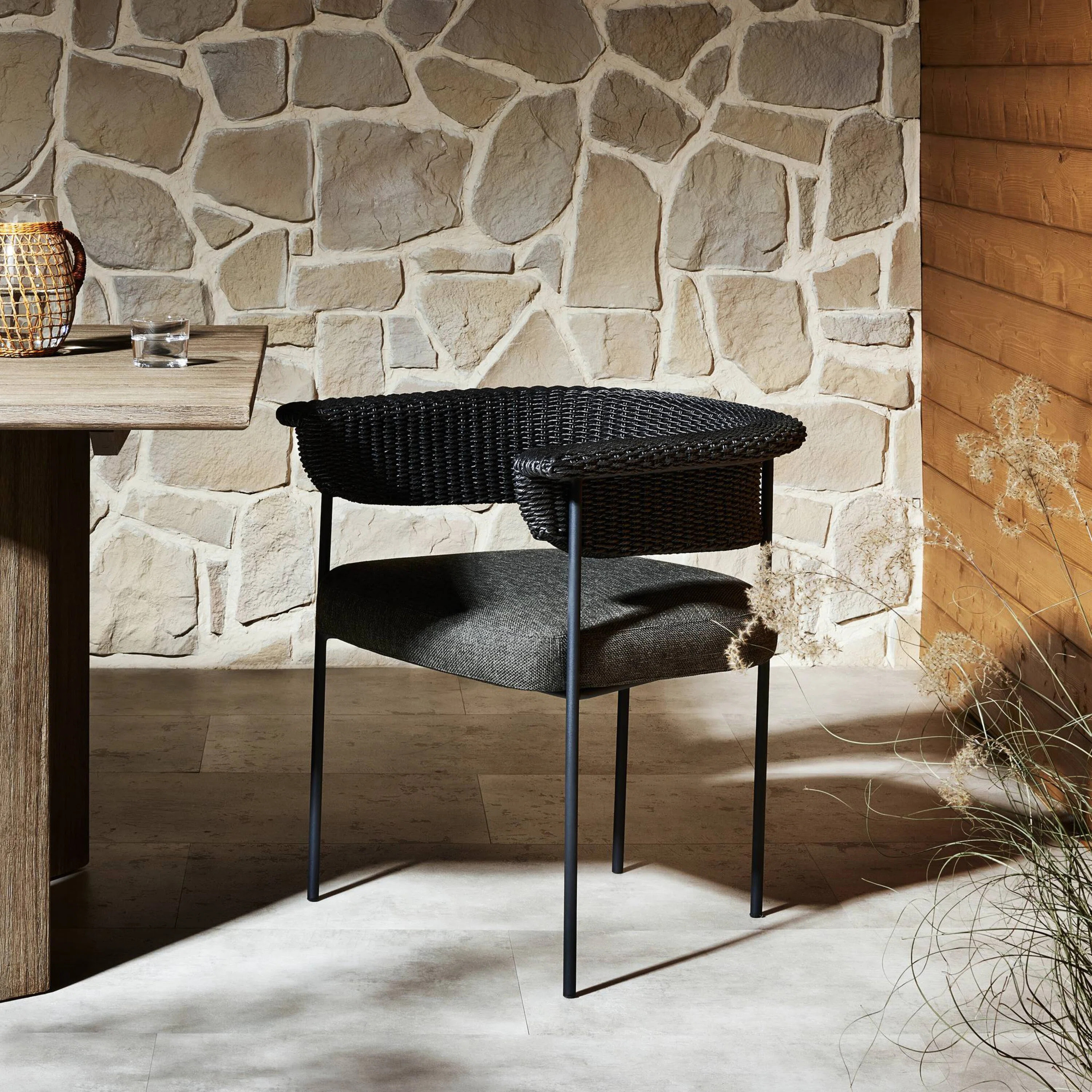 Badita Patio Dining Armchair with Cushion | Wayfair North America