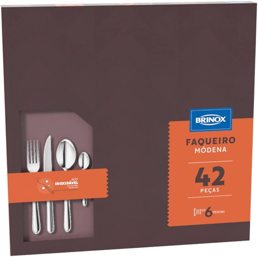 Faqueiro Modena, Brinox 5119/118, Aço Inox | Amazon (BR)