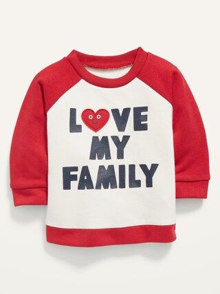 Unisex Valentine-Graphic Crew-Neck Sweatshirt for Baby | Old Navy (US)