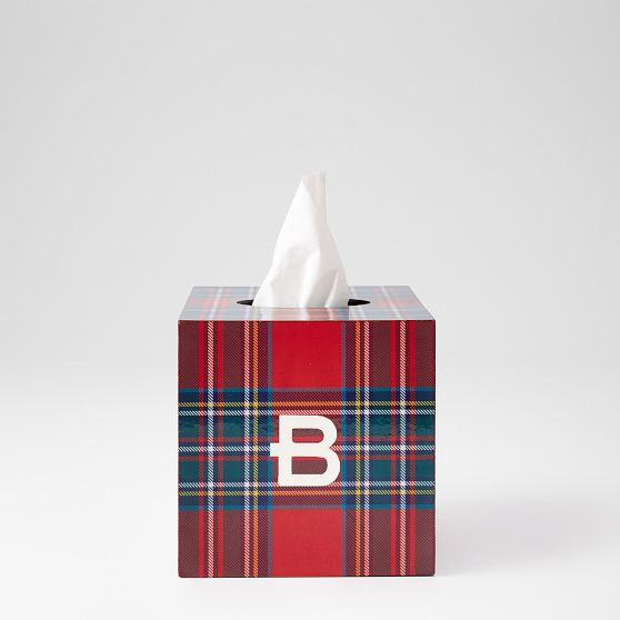 Lacquer Tartan Tissue Box Cover | Mark and Graham