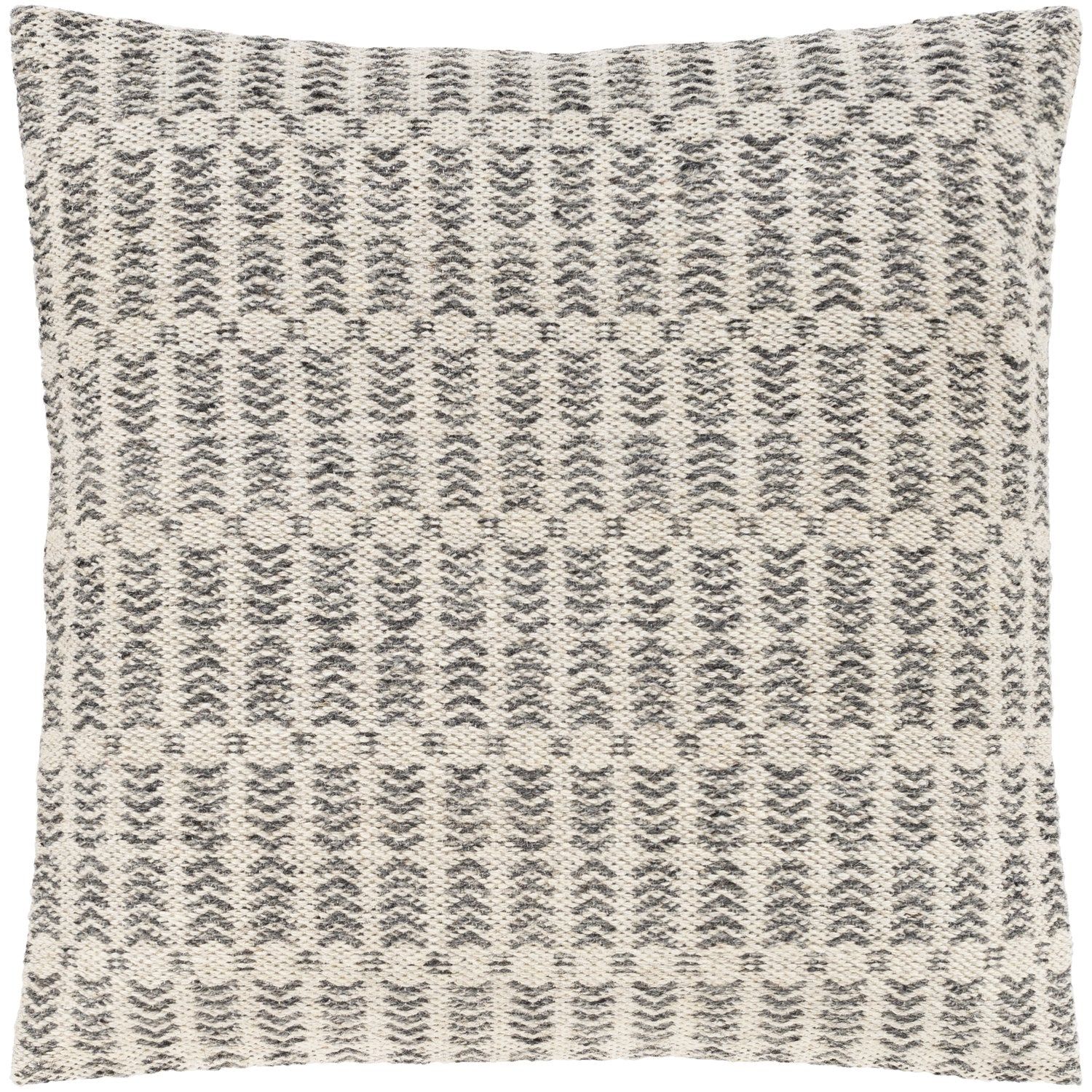 Leif Woven Pillow in Charcoal & Ivory | Burke Decor